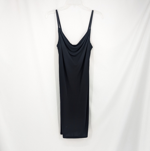 The Limited Dresses & Skirts - Vintage 90s Y2K The Limited Women's Midi Cowlneck Slinky Dress Black Size Small